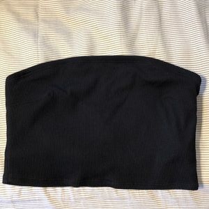 AERIE RIBBED LONGLINE BANDEAU BIKINI TOP